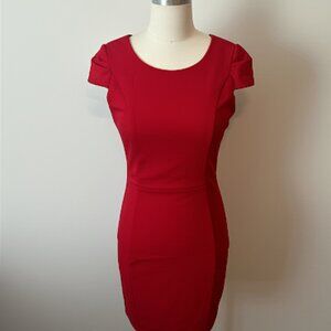 Fitted midi red dress for work / nice event